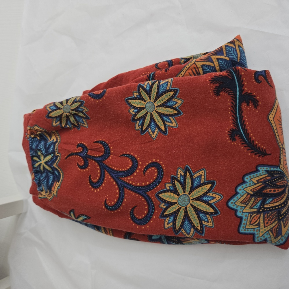 Roxy Boho Floral Midi Dress Spaghetti Strap Rust Orange Size XS - Picture 14 of 14